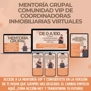 Imagen de portada para Curso online Mentoría Grupal: Comunidad VIP de Coordinadoras Inmobiliarias Virtuales