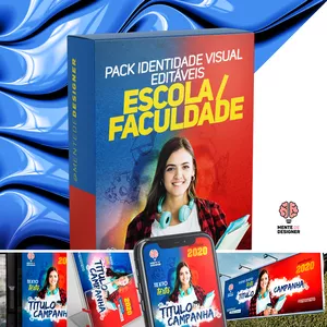 Imagem de capa para o Curso online Pack Identidade visual COMPLETO para Escolas/Faculdades - PSD