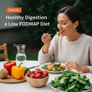 Imagen de portada para Ebook 'Recetas Rápidas y Económicas para Dieta FODMAP Baja