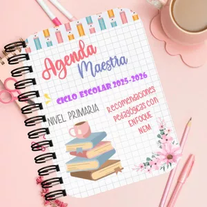 Imagen de portada para Ebook Agenda de maestra enfoque de la NEM ciclo escolar 2025-2026