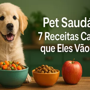 Imagem de capa para o Ebook Pet Saudável: 7 Receitas Caseiras que Eles Vão Amar