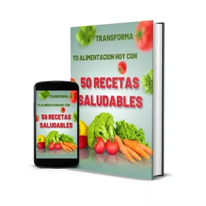 Imagen de portada para Ebook ¡Transforma tu alimentación hoy con 50 recetas saludables!