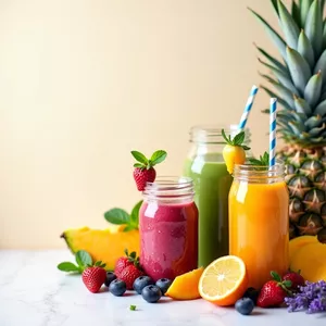 Imagem de capa para o Ebook 50 Bebidas Detox e Vitaminas Sem Açúcar