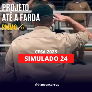 Imagem de capa para o Ebook SIMULADO 24 PÓS-EDITAL CFSd PMMG 2025