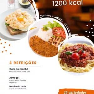 Imagem de capa para o Ebook Cardápio 1200 calorias.