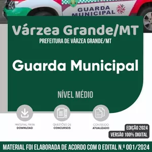 Imagem de capa para o Ebook  Apostila Prefeitura de Várzea Grande/MT 2024- Guarda Municipal