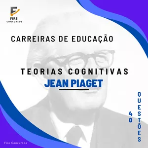 Imagem de capa para o Ebook 40 Questões de Teorias Cognitivas de Jean Piaget 