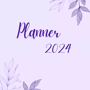 Imagem de capa para o Ebook Planner Digital 2024 - Purple