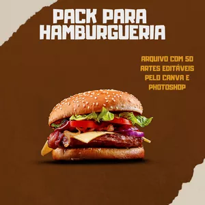 Imagem principal do produto Pack de Artes Hamburgueria