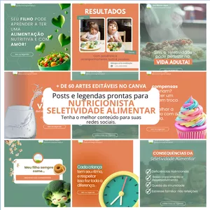 PACK CANVA NUTRICIONISTA ESPECIALISTA EM SELETIVIDADE ALIMENTAR