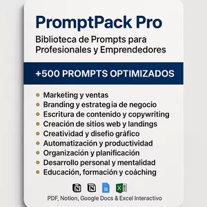 Imagen de portada para Curso online PromptPack Pro