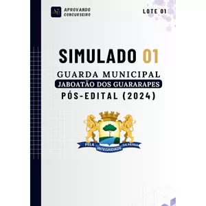 Imagem de capa para o Ebook 07 Simulados GM Jaboatão dos Guararapes - PE (Pós edital 2024)