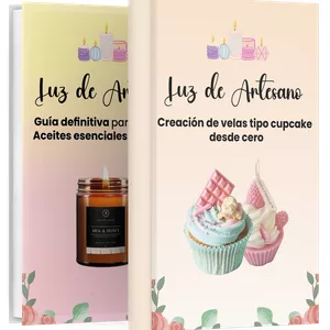 Imagen de portada para Ebook Pack velas tipo cupcake desde cero y guía de esencias aromáticas y aceites esenciales