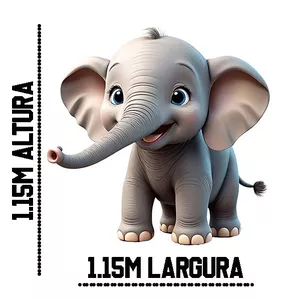 Imagem de capa para o Curso online Arquivo Digital para Imprimir - Elefantinho Gigante 1.15m por 1.15m para Pegue e Monte