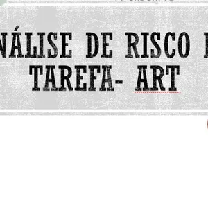 Imagem de capa para o Ebook Treinamento de ART - Análise de Risco da Tarefa