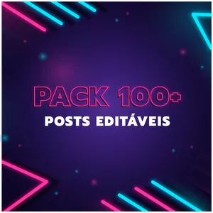 Imagem de capa para o Curso online Pack 100+ Posts Editáveis