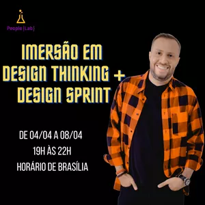 Imagem de capa para o Evento online Imersão em Design Thinking + Design Sprint