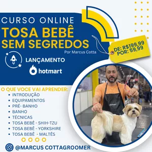 Imagem de capa para o Curso online Tosa Bebê sem segredros por Marcus Cotta