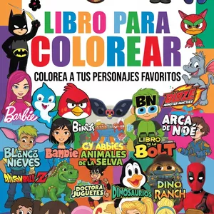 Imagen de portada para Ebook Libros de colorear con personajes animados para niños