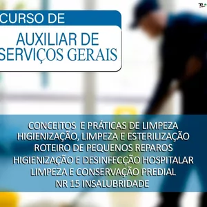 Imagem de capa para o Curso online Capacitação Profissional: Auxiliar em Serviços Gerais