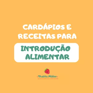 Imagem de capa para o Ebook Cardápios e receitas para introdução alimentar