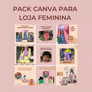 Pack Canva Loja Feminina 