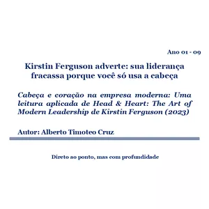 Imagem de capa para o Ebook Kirstin Ferguson adverte: sua liderança fracassa porque você só usa a cabeça