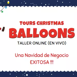 Imagen de portada para Curso online TOURS CHRISTMAS BALLOONS 
