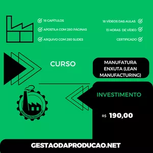 Imagem de capa para o Curso online Manufatura Enxuta (Lean Manufacturing)