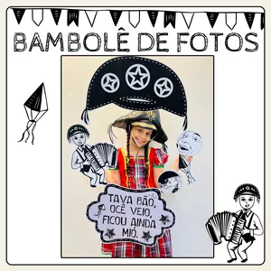 Imagem de capa para o Ebook Bambolê de fotos Xilogravura - festa junina