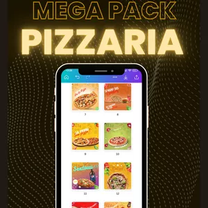 Imagem de capa para o Ebook 50 Artes para pizzaria CANVA 