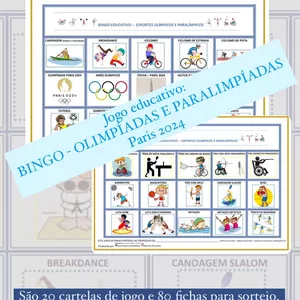 Imagem de capa para o Ebook BINGO EDUCATIVO - ESPORTES OLÍMPICOS E PARALÍMPICOS
