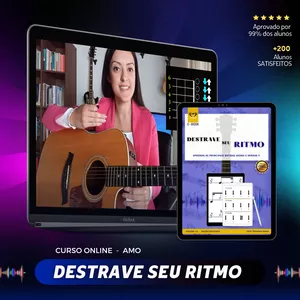 Imagem do curso Destrave SEU Ritmo!! I O SEGREDO das BATIDAS no VIOLÃO + KIT 4 E-BOOKS [COMBO]