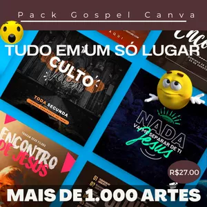 Imagem de capa para o Curso online Pack Gospel Canva