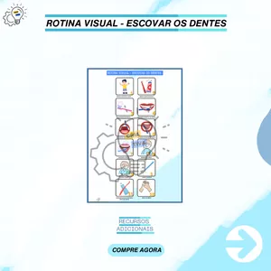 Imagem de capa para o Ebook ROTINA VISUAL PARA ESCOVAR OS DENTES - MENINO