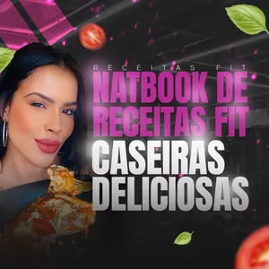 Imagem de capa para o Ebook Natbook Receitas Fit Caseiras Deliciosas