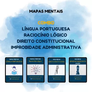 Combo - Mapas Mentais - Português + Raciocínio Lógico + Direito Constitucional + Improbidade Administrativa>