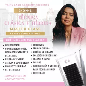 Imagen de portada para Curso online Pestañas Técnica Clásica E Hibrida