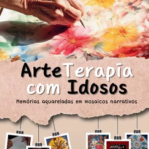Imagem de capa para o Ebook Arteterapia com Idosos: memórias aquareladas em mosaicos narrativos