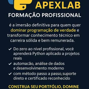 Imagem do curso Python ApexLab – Formação Profissional 