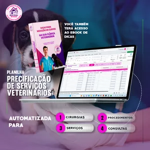 Imagem de capa para o Ebook Planilha Automatizada para Precificação de Serviços Veterinários