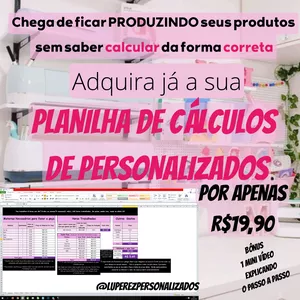 Planilha Planilha Cálculo de Personalizados