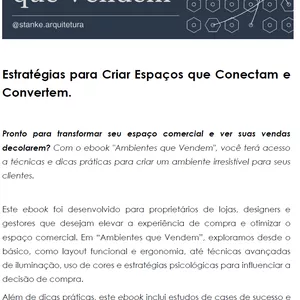 Imagem de capa para o Ebook Ambientes que Vendem !