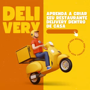 Imagem de capa para o Ebook Aprenda a criar seu restaurante delivery dentro de casa