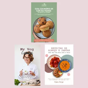 Imagem de capa para o Ebook Kit com 3 ebooks - Guia Culinário de Café da Manhã:  Do Básico ao Gourmet  / Receitas de Almoço e Jantar Para Uma Vida Mais Leve e Feliz / Receitas Saudáveis e Práticas de Natal.