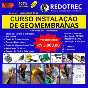 Imagem de capa para o Curso online CURSO INSTALAÇÃO DE GEOMEMBRANAS. 