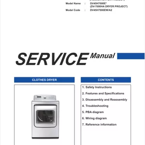 Cover image for Ebook SAMSUNG DV45H7000EWA2 Service Manual