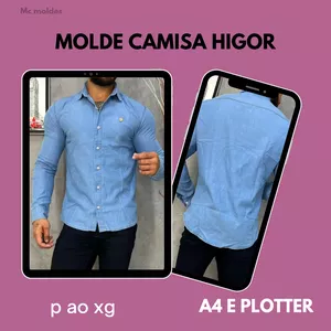 Imagem de capa para o Ebook Molde Camisa Masculina Higor 