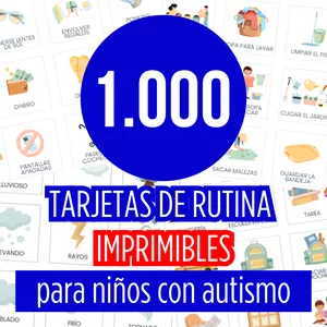 Imagen de portada para Curso online 1.000 tarjetas imprimibles de rutina para niños con autismo
