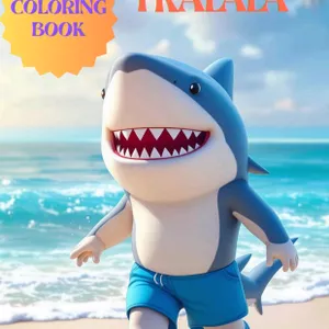 Imagen de portada para Ebook Tralalero Tralala. Actividad para colorear para niños 